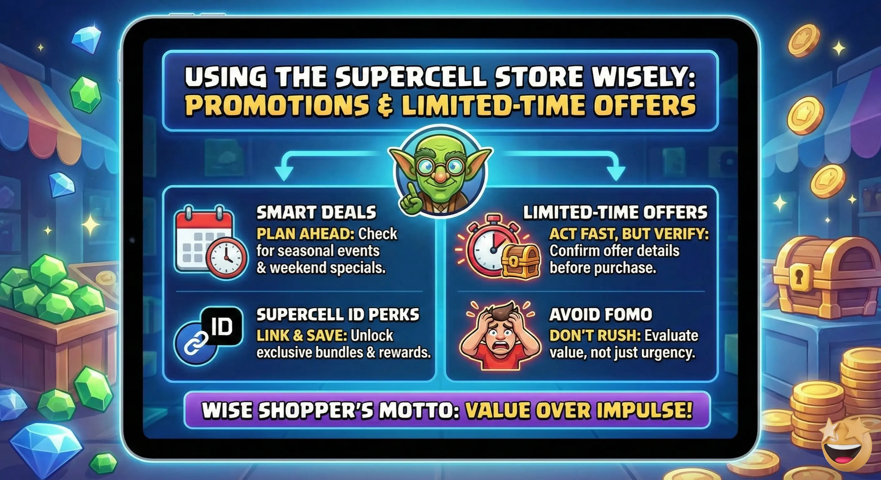 The official Supercell Store interface for Brawl Stars, showing special offers for gems and in-game items.